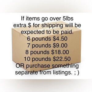 To be used if purchases exceed 5 pounds.